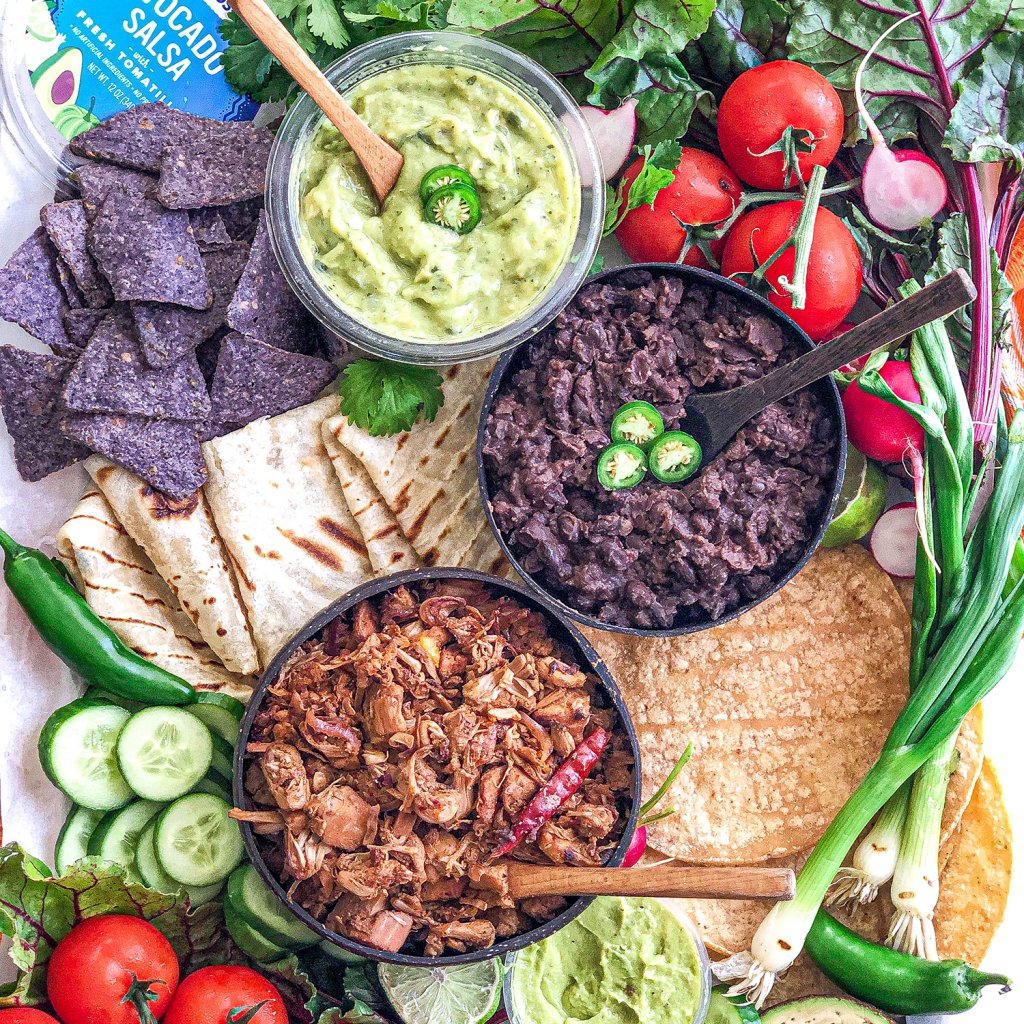 Spicy Jackfruit Taco Board