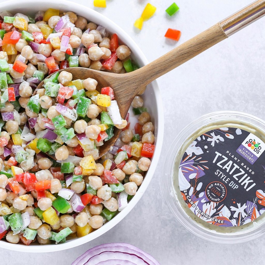 Colorful Chickpea Salad - 5 Ingredients & Ready in 5 Minutes