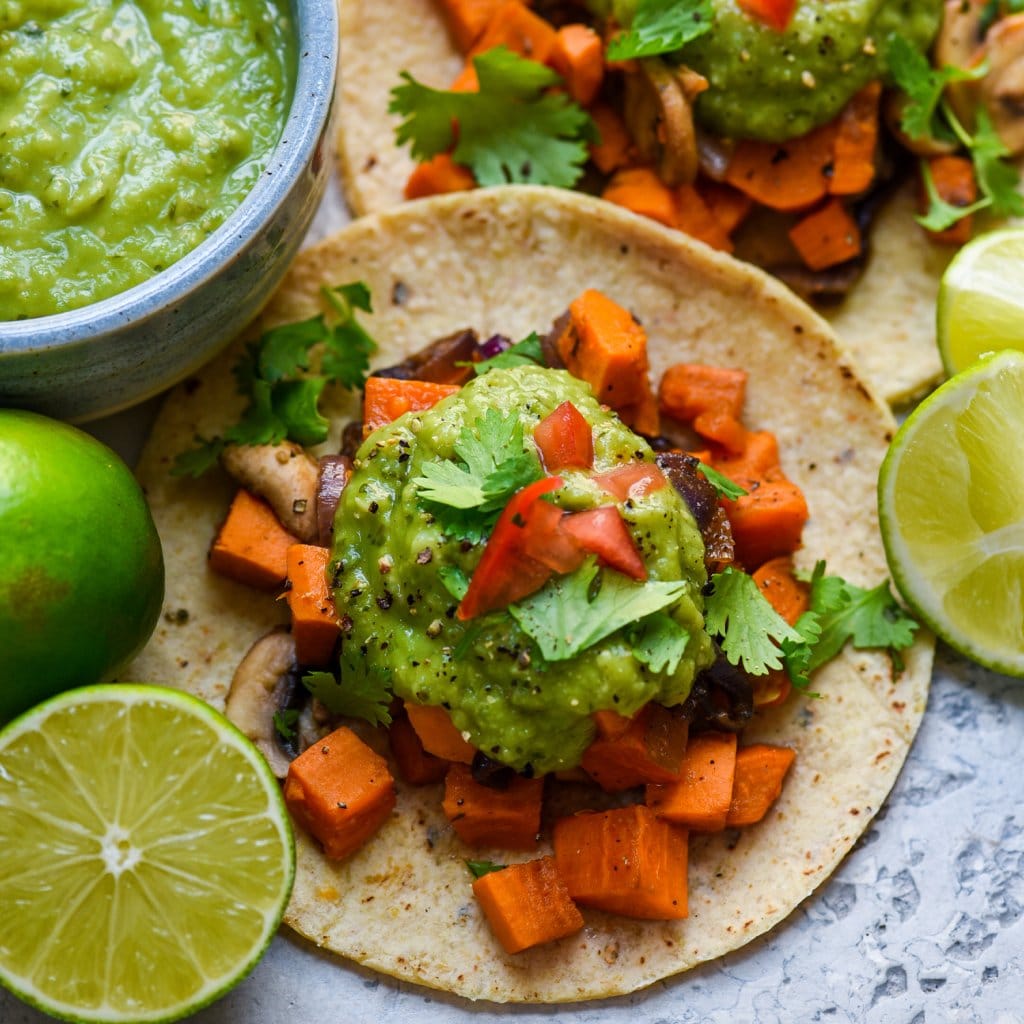 Smoky Mushroom and Sweet Potato Tacos