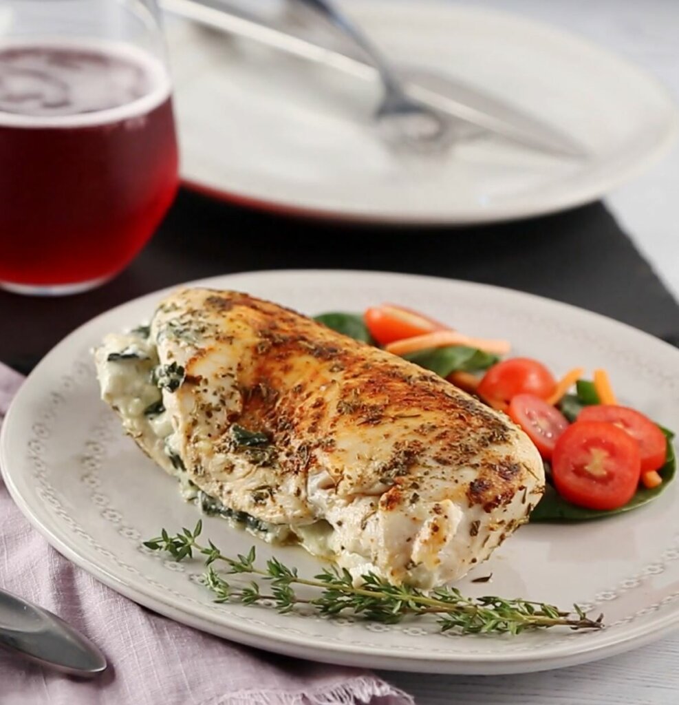 Spinach Artichoke Stuffed Chicken