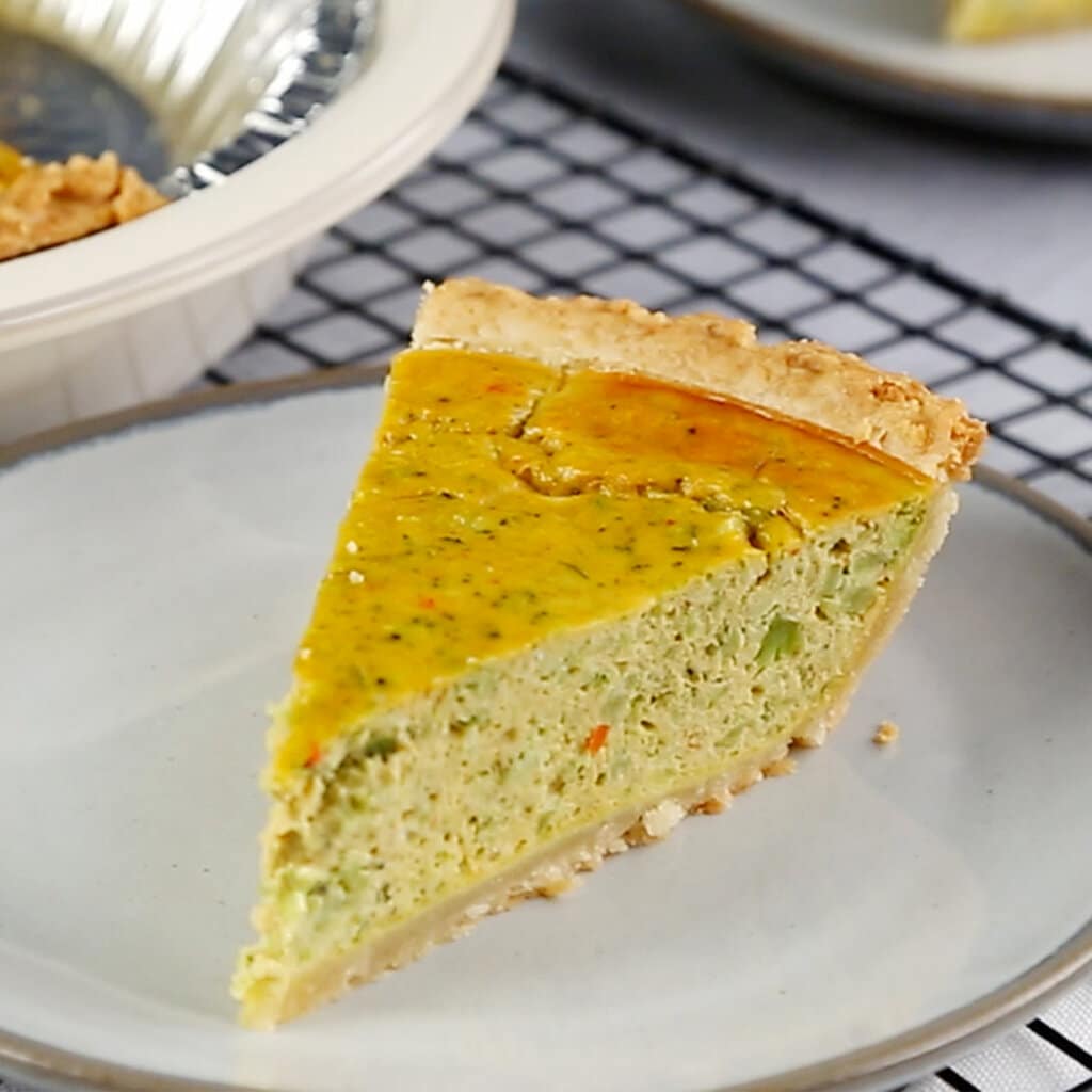 Easy Broccoli Queso Quiche