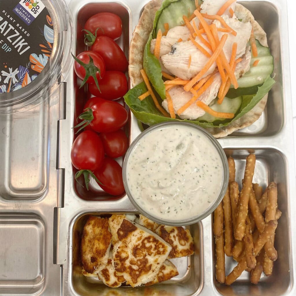 Mediterranean Bento Box With Tzatziki