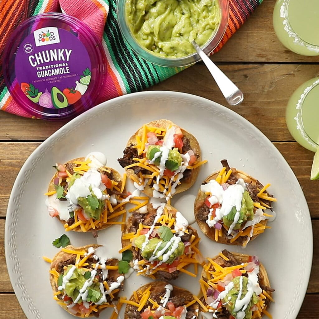 Mini Barbacoa Beef Tostadas