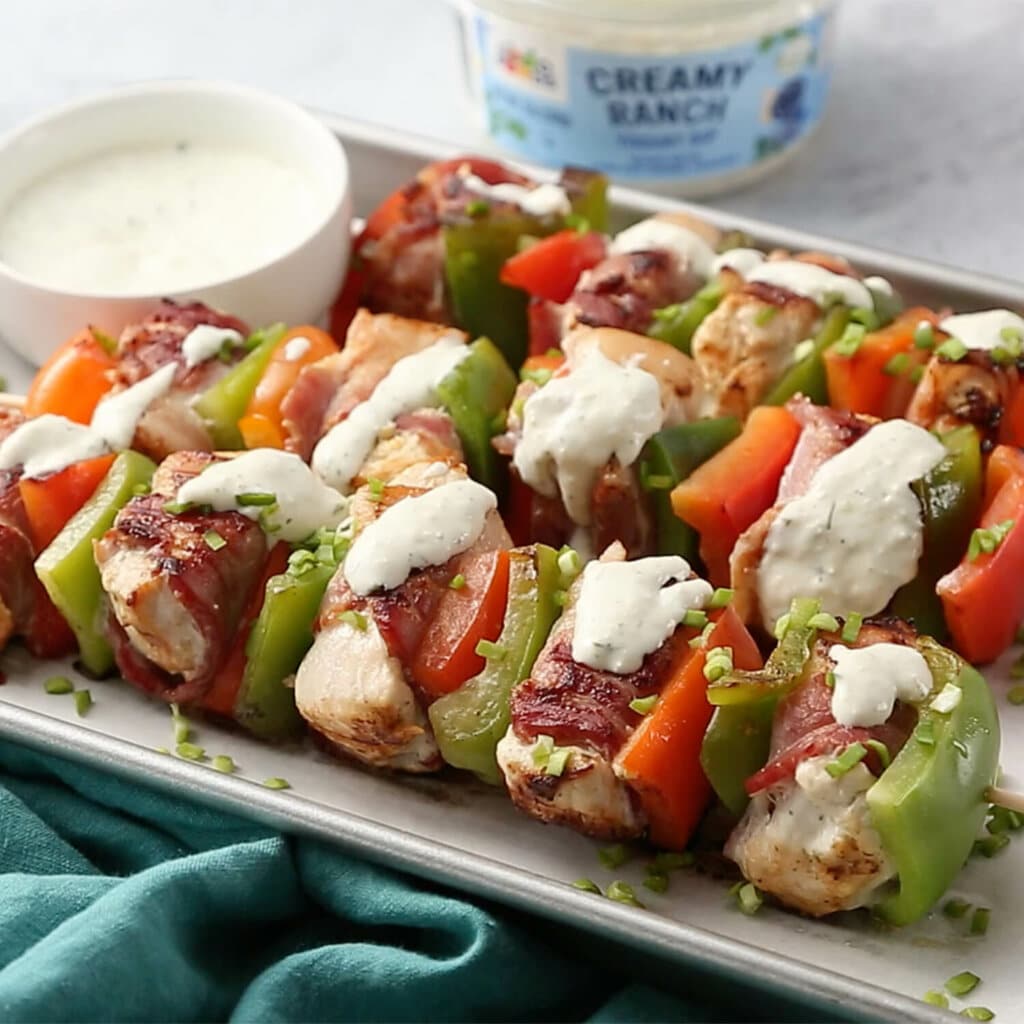 Chicken Bacon & Ranch Kebabs