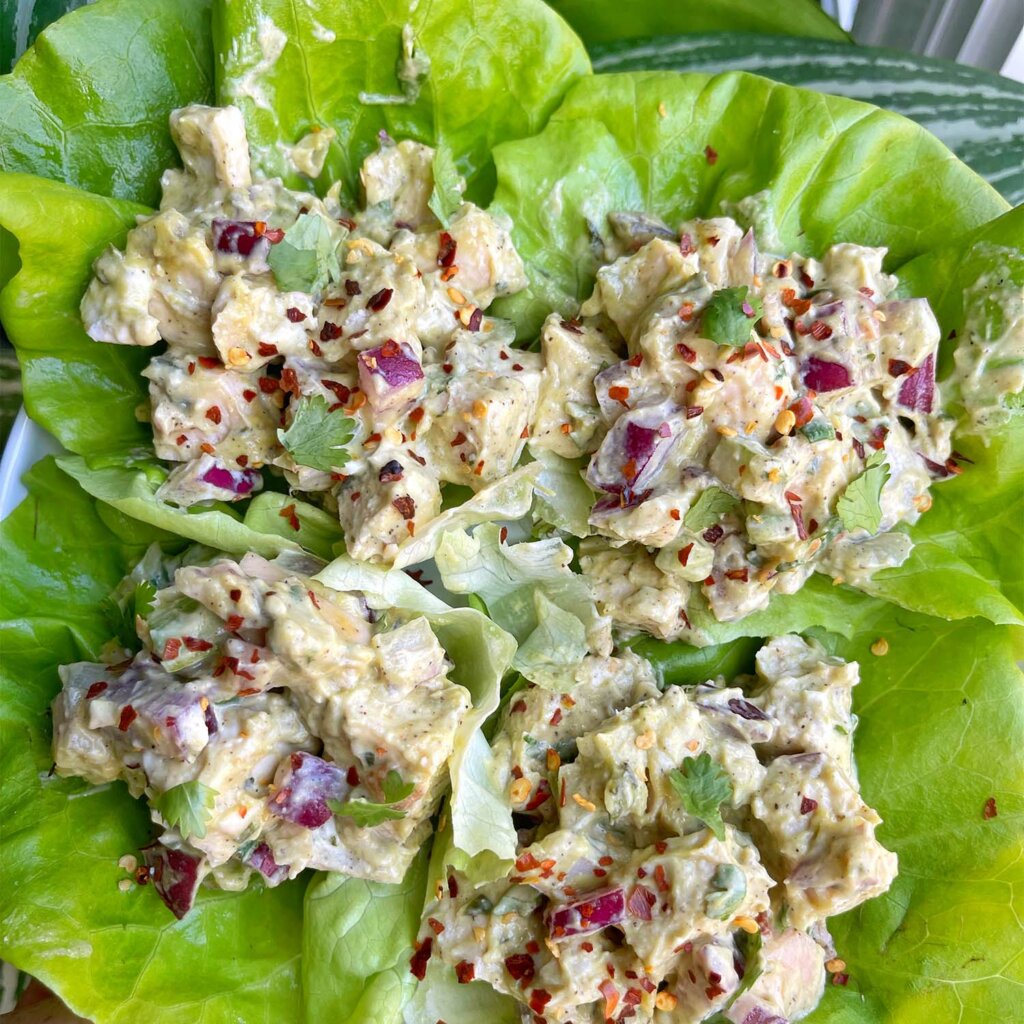 Guacamole Chicken Salad Wraps