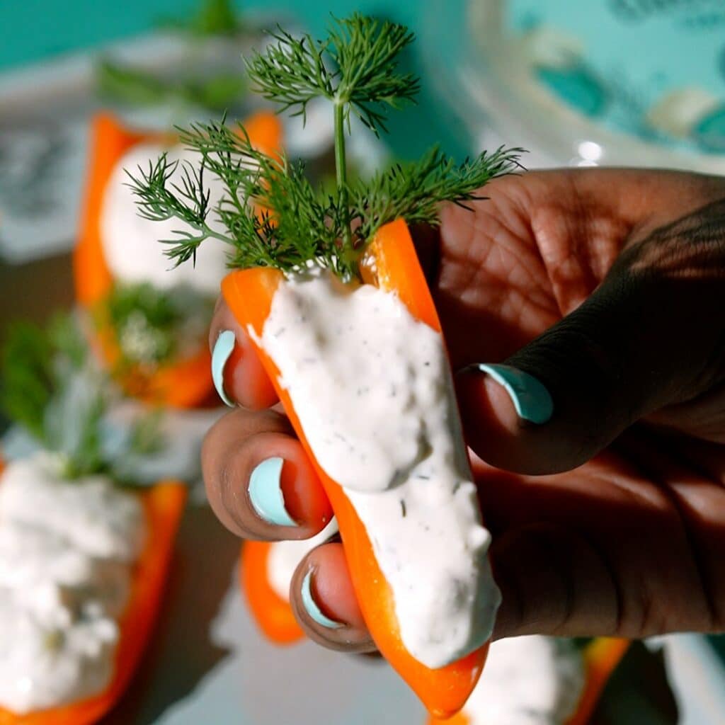 Mini Stuffed Pepper Carrots