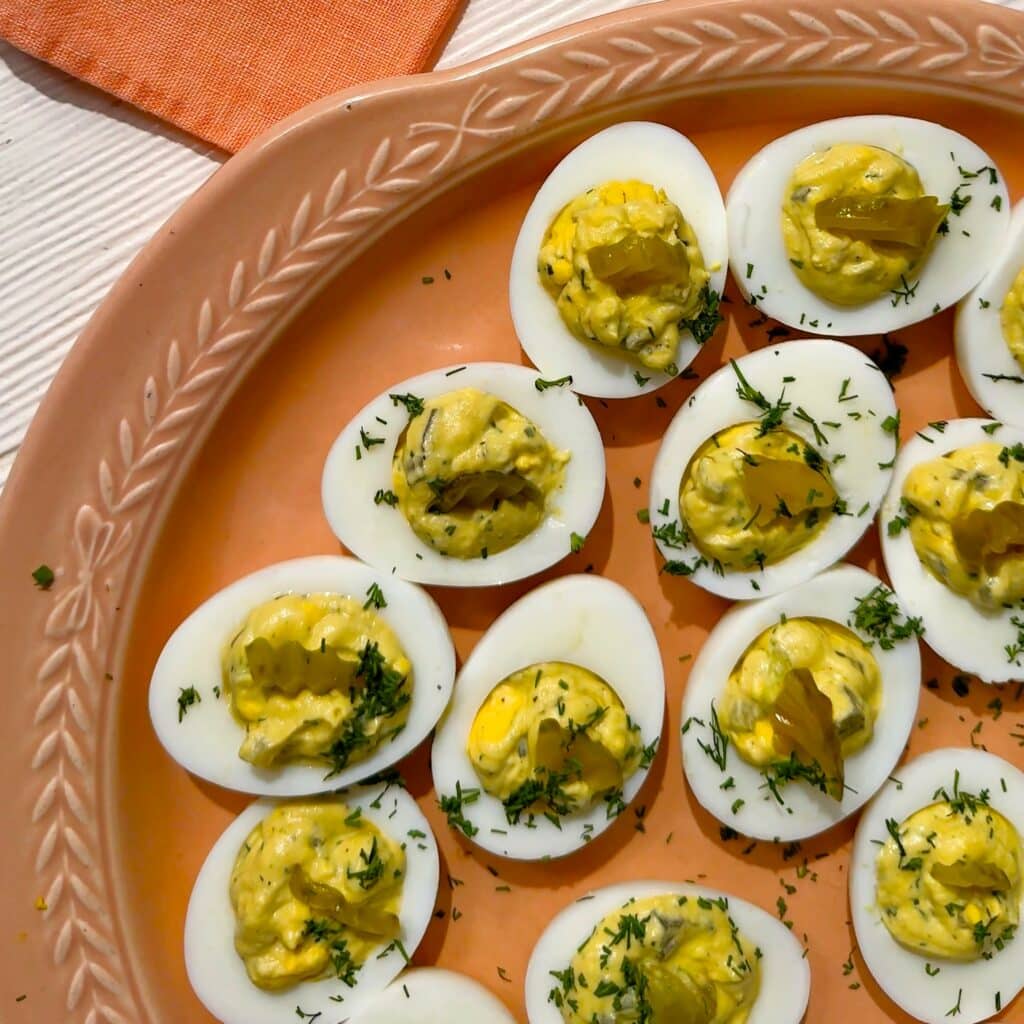 Dill Pickle Deviled Eggs