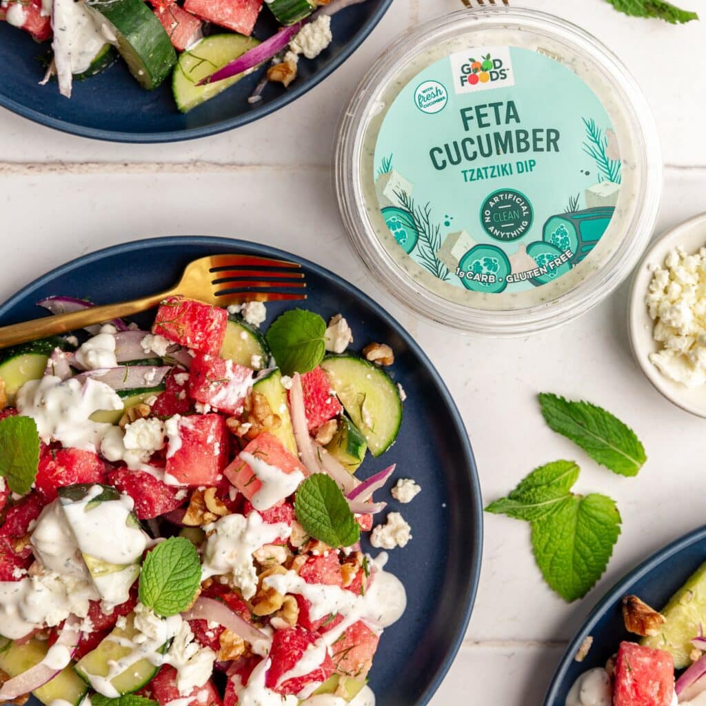 Watermelon Cucumber Salad