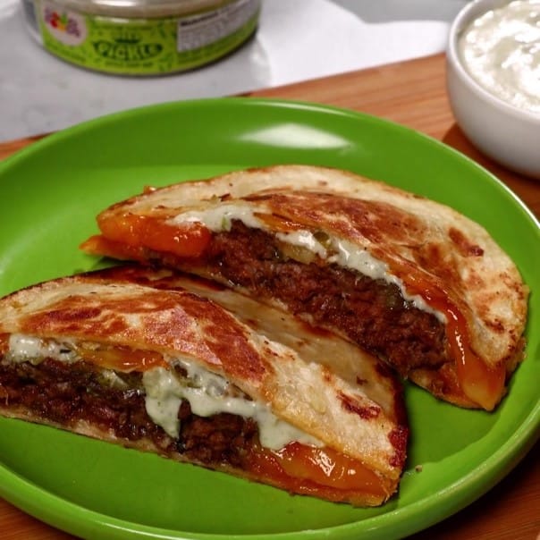 Burger Quesadilla