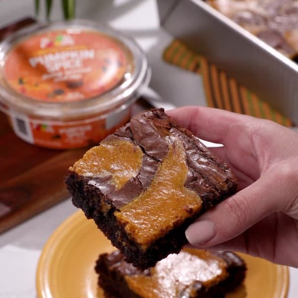 Pumpkin Spice Swirl Brownies