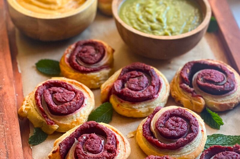 Savory Purple Sweet Potato Pinwheels