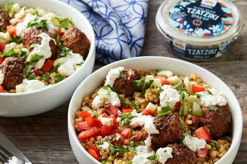 Greek Meatball & Farro Bowl