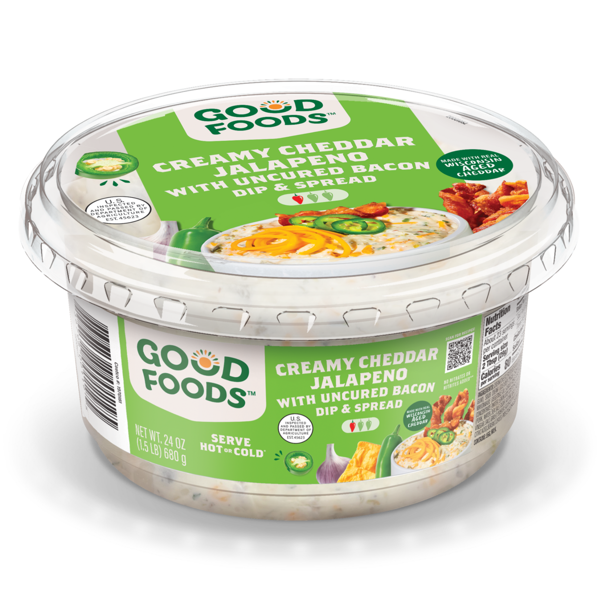 Creamy Cheddar Jalapeno With Uncured Bacon Spread - Image 2