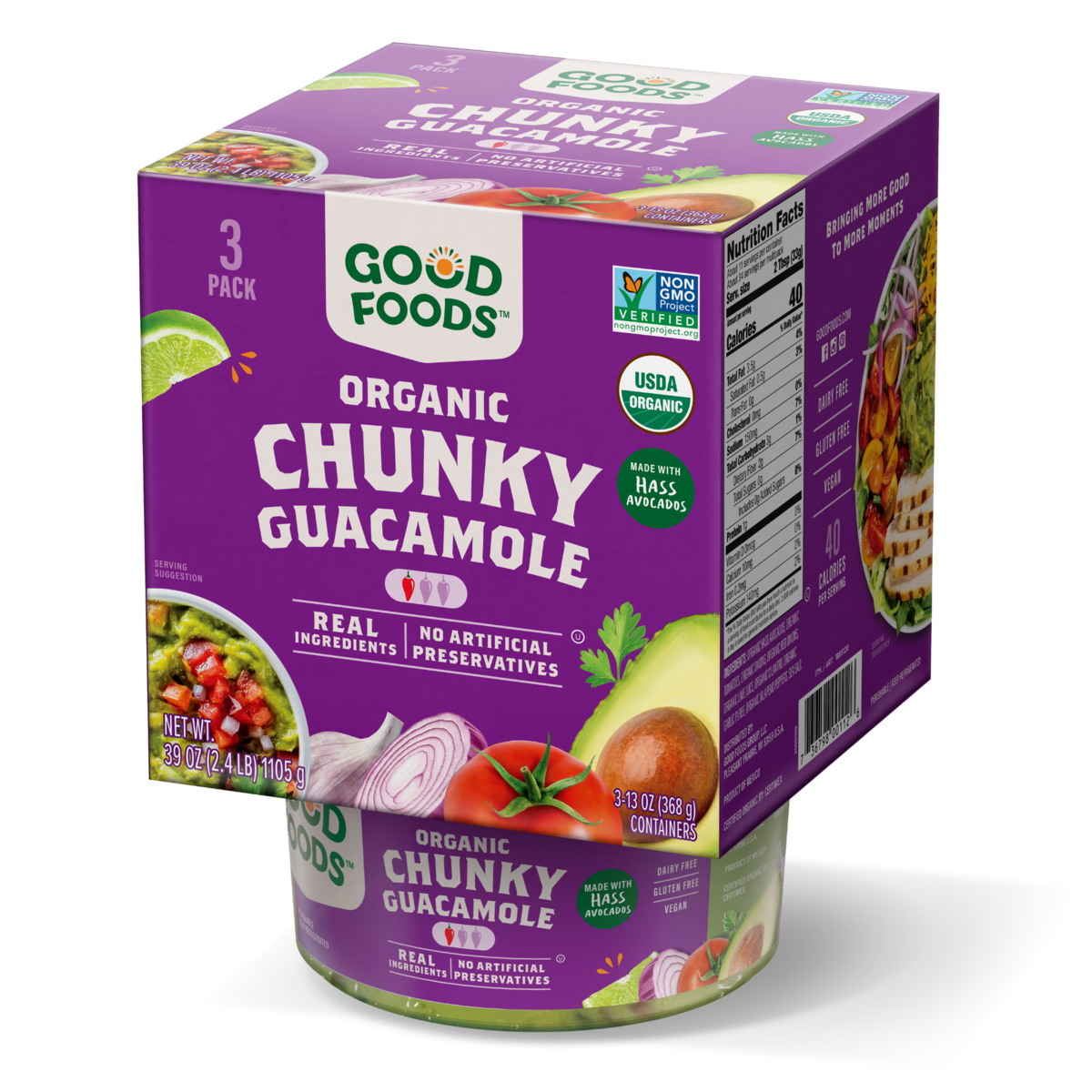Organic Chunky Guacamole Tower – 3 Pack - Image 2