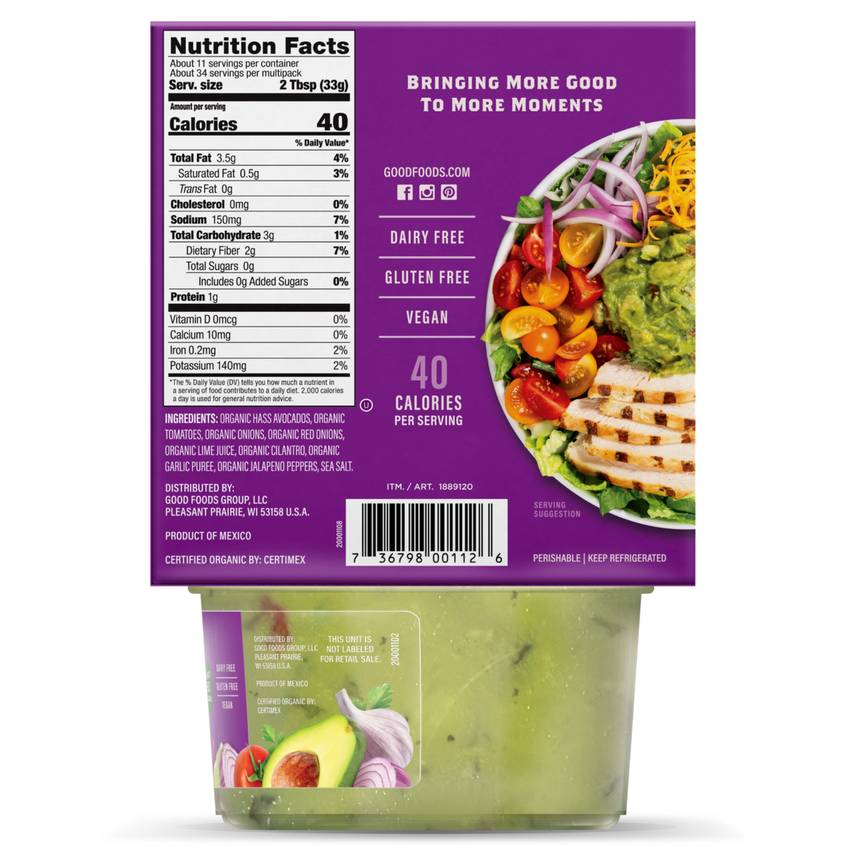 Organic Chunky Guacamole Tower – 3 Pack - Image 3